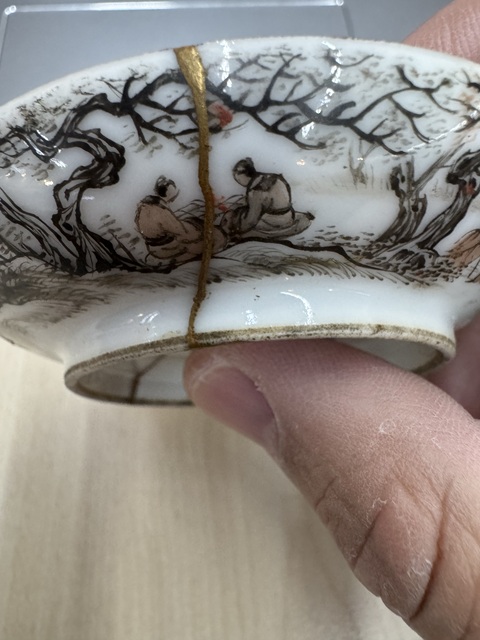 古玩陶瓷粉彩人物故事印盒拍賣，當前價格1600元