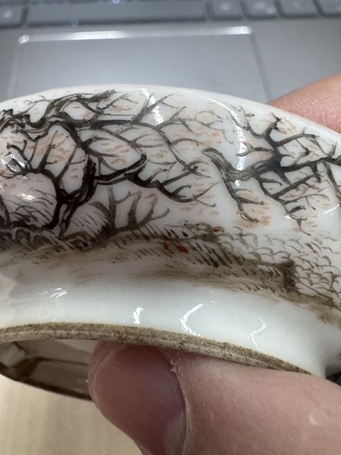 古玩陶瓷粉彩人物故事印盒拍賣，當前價格1600元