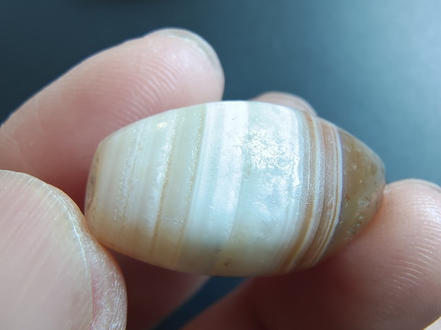 古玩玉器纏絲瑪瑙珠真品鑒賞圖