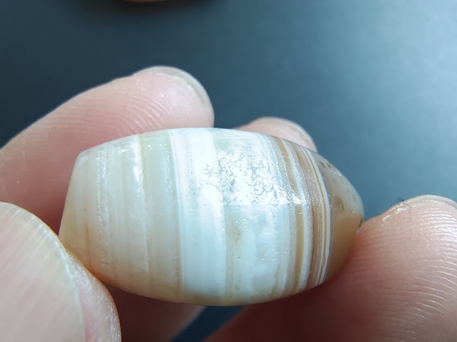 古玩玉器纏絲瑪瑙珠真品鑒賞圖