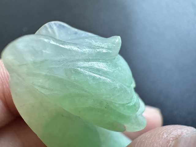 古玩玉器老翡翠龍勾真品鑒賞圖