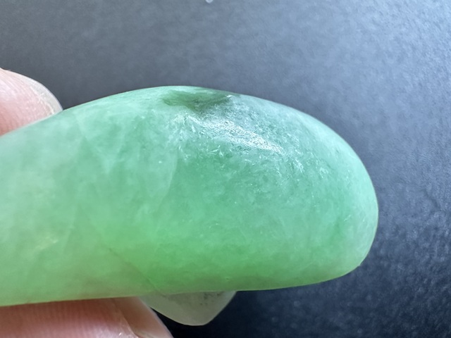 古玩玉器老翡翠龍勾真品鑒賞圖