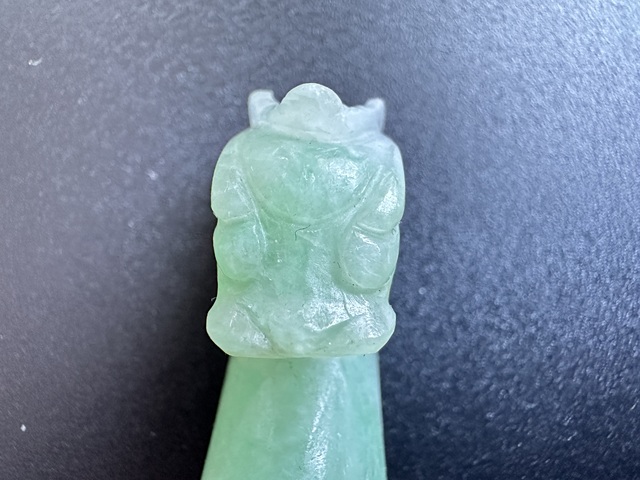 古玩玉器老翡翠龍勾真品鑒賞圖