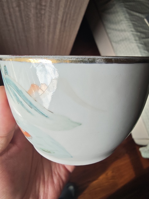 古玩陶瓷同治粉彩人物故事缸真品鑒賞圖