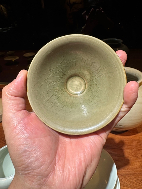 古玩陶瓷耀州窯素盞真品鑒賞圖