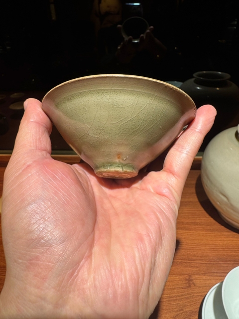 古玩陶瓷耀州窯素盞真品鑒賞圖