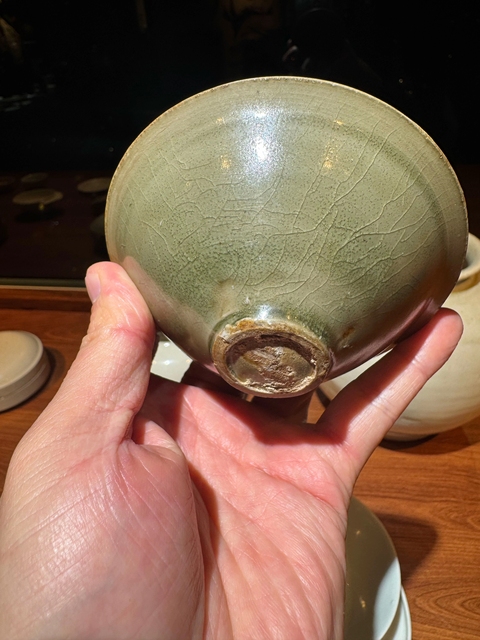 古玩陶瓷耀州窯素盞真品鑒賞圖