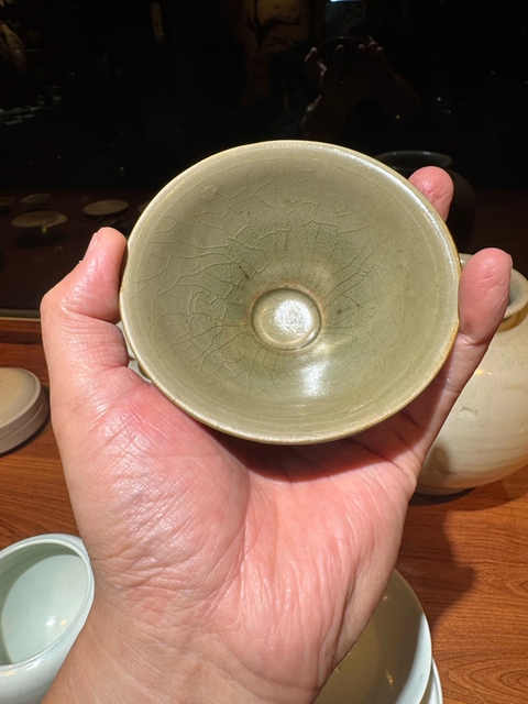 古玩陶瓷耀州窯素盞真品鑒賞圖