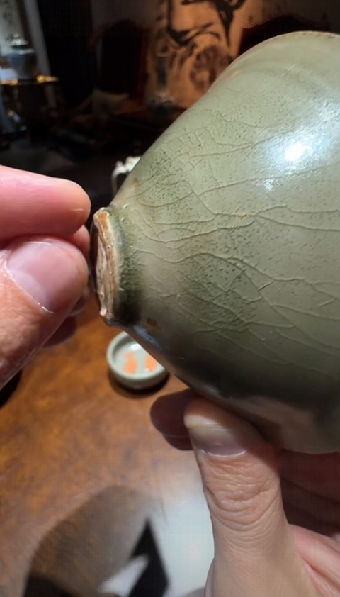 古玩陶瓷耀州窯素盞真品鑒賞圖