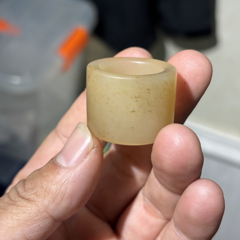 古玩玉器扳指真品鑒賞圖