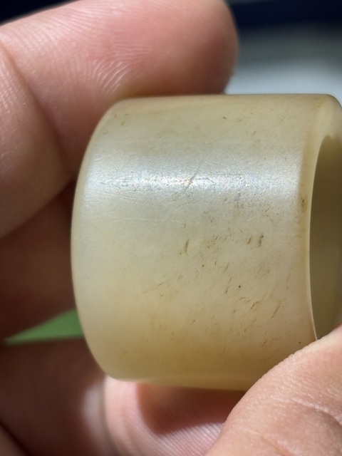 古玩玉器扳指真品鑒賞圖