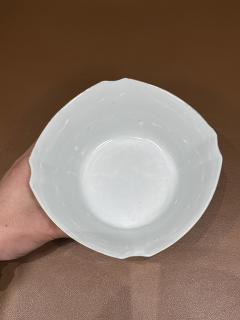 古玩陶瓷滕閣高風粉彩倭角碗真品鑒賞圖