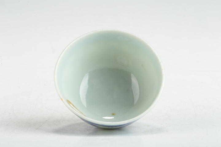 古玩陶瓷清晚·青花福祿壽三星人物紋杯真品鑒賞圖