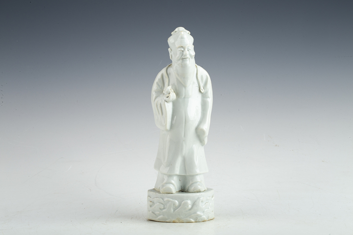 古玩陶瓷民國·白釉人物塑像真品鑒賞圖