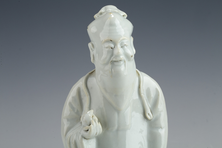 古玩陶瓷民國·白釉人物塑像真品鑒賞圖