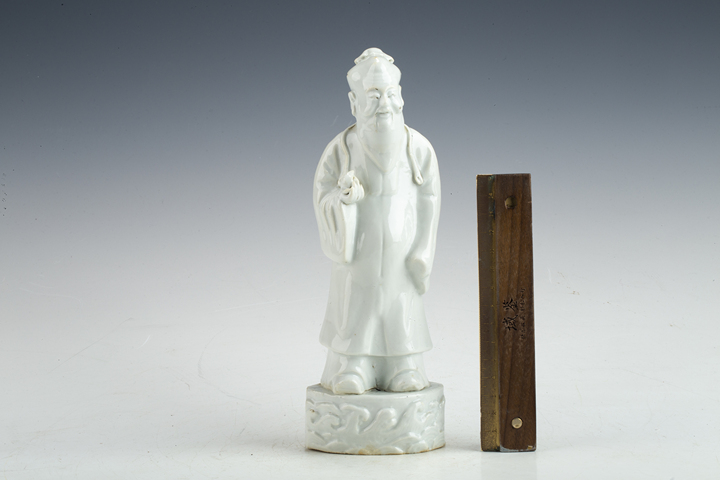 古玩陶瓷民國·白釉人物塑像真品鑒賞圖