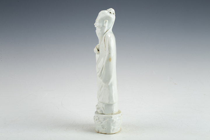 古玩陶瓷民國·白釉人物塑像真品鑒賞圖