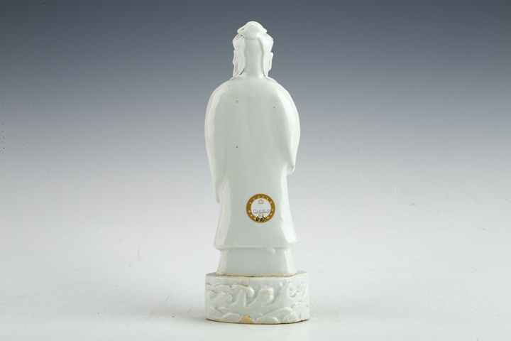 古玩陶瓷民國·白釉人物塑像真品鑒賞圖