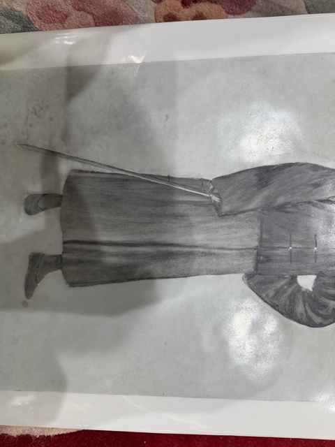 古玩陶瓷鄧碧珊墨彩肖像瓷板畫真品鑒賞圖