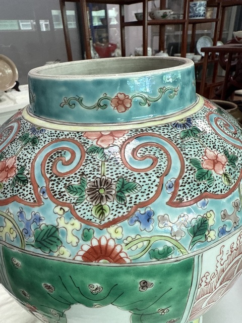 古玩陶瓷五彩將軍罐真品鑒賞圖