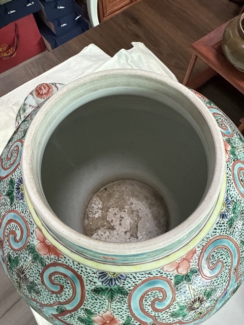 古玩陶瓷五彩將軍罐真品鑒賞圖