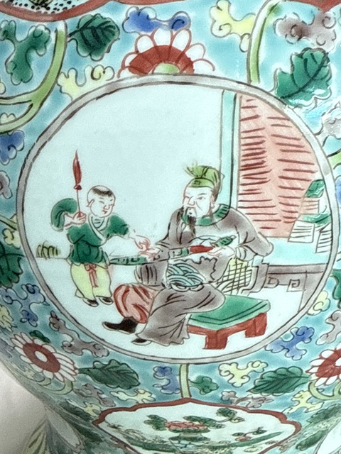 古玩陶瓷五彩將軍罐真品鑒賞圖