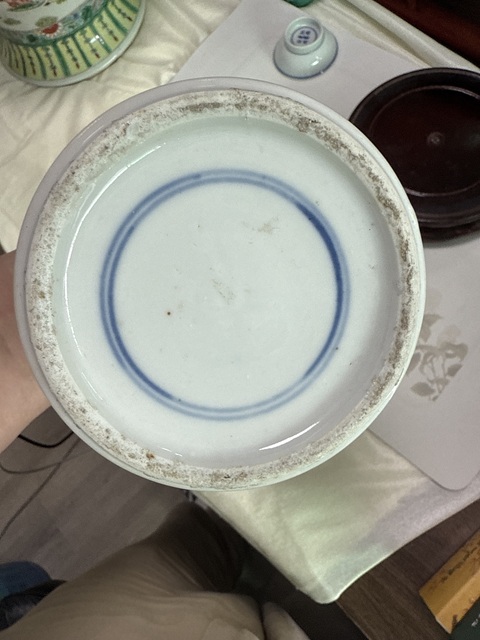 古玩陶瓷青花花觚真品鑒賞圖