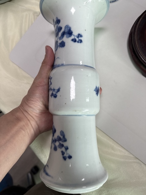 古玩陶瓷青花花觚真品鑒賞圖