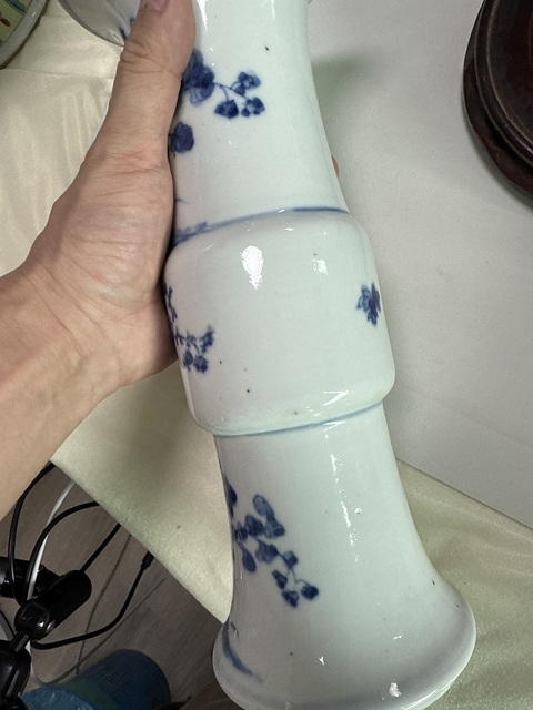 古玩陶瓷青花花觚真品鑒賞圖