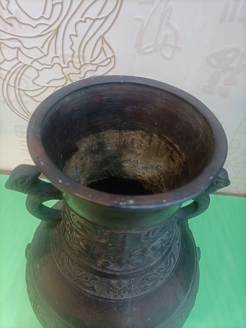 古玩銅器銅瓶真品鑒賞圖