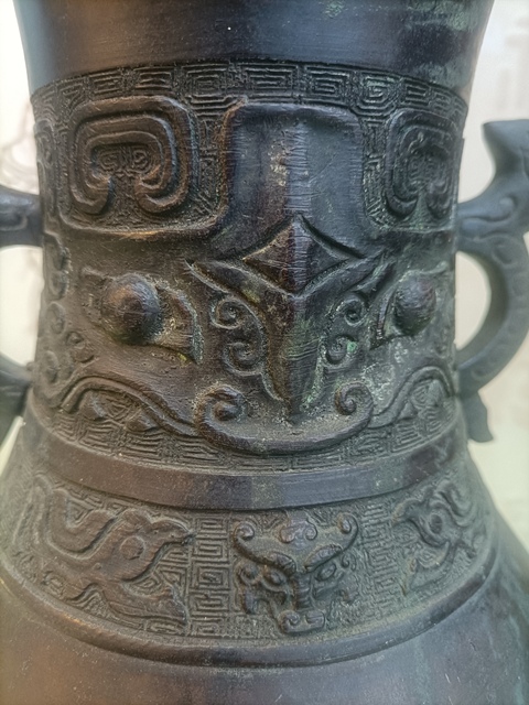 古玩銅器銅瓶真品鑒賞圖