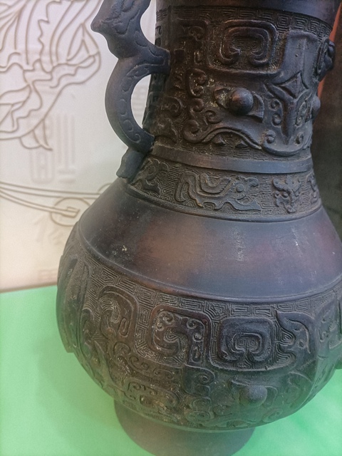 古玩銅器銅瓶真品鑒賞圖