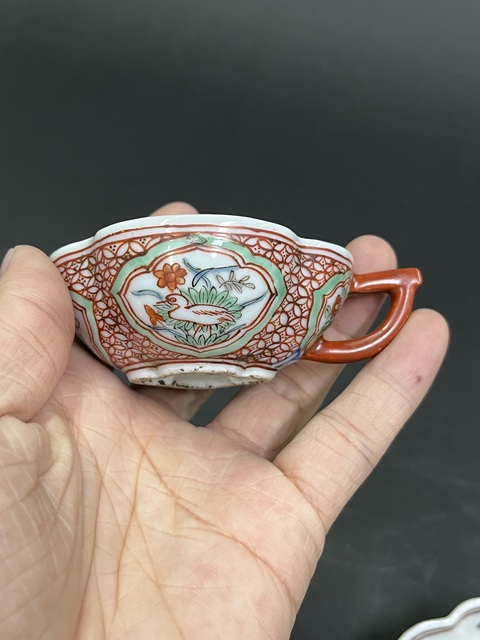 古玩陶瓷青花加彩杯真品鑒賞圖