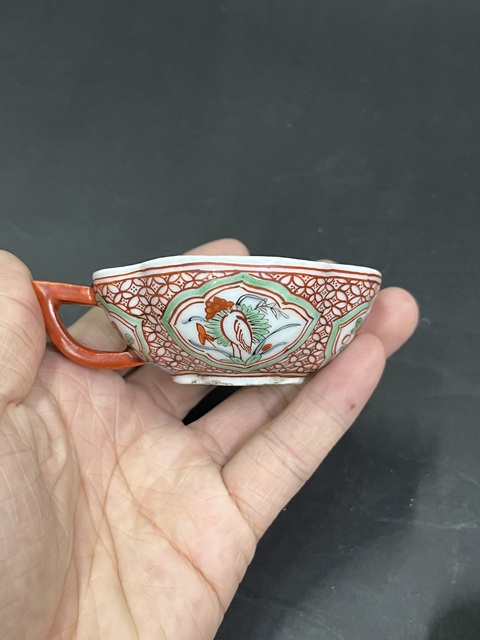 古玩陶瓷青花加彩杯真品鑒賞圖