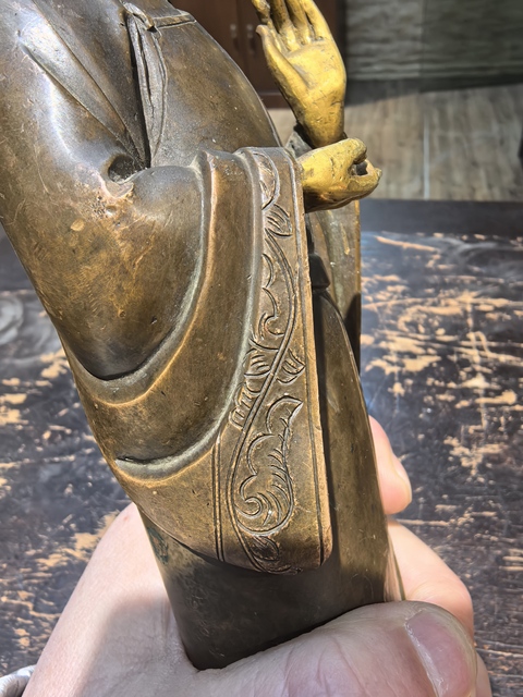 古玩銅器銅人物像真品鑒賞圖