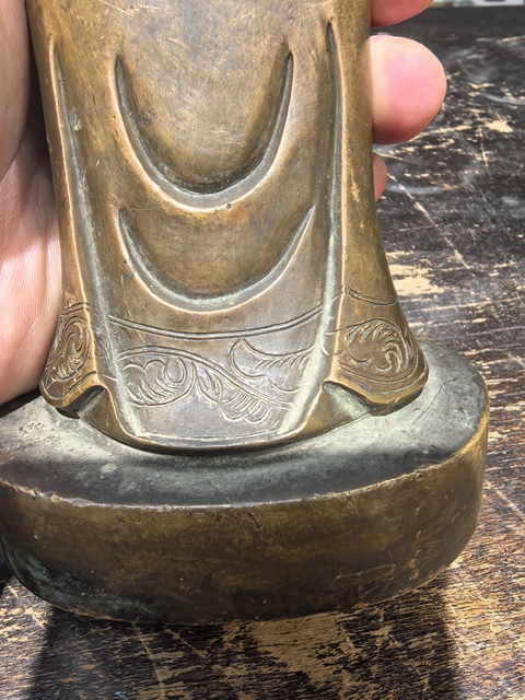 古玩銅器銅人物像真品鑒賞圖