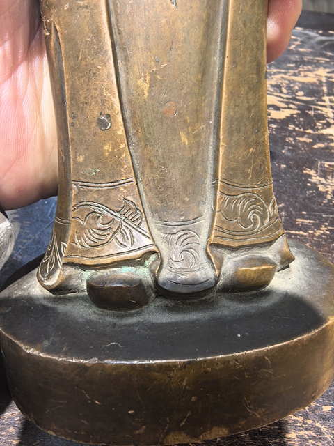 古玩銅器銅人物像真品鑒賞圖