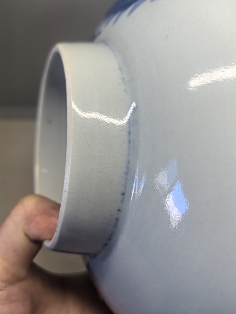 古玩陶瓷三星高照圖青花碗真品鑒賞圖