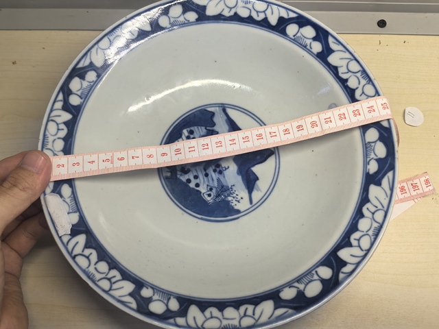 古玩陶瓷三星高照圖青花碗真品鑒賞圖