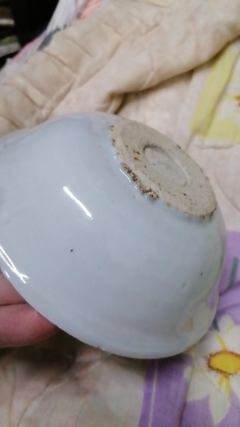 古玩陶瓷青花百財(cái)紋小碗真品鑒賞圖