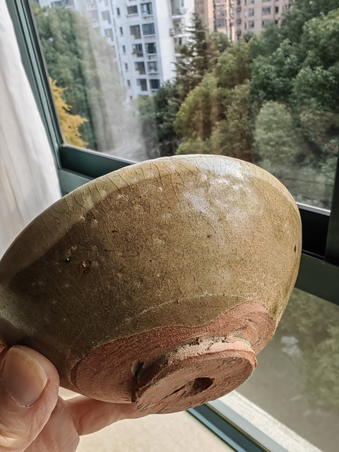 古玩陶瓷長沙窯青釉詩文碗真品鑒賞圖