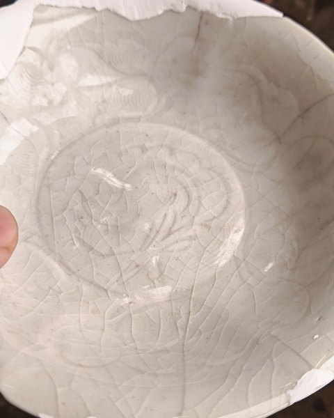 古玩陶瓷青白釉盤真品鑒賞圖