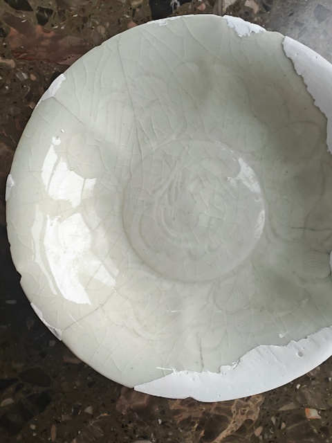 古玩陶瓷青白釉盤真品鑒賞圖