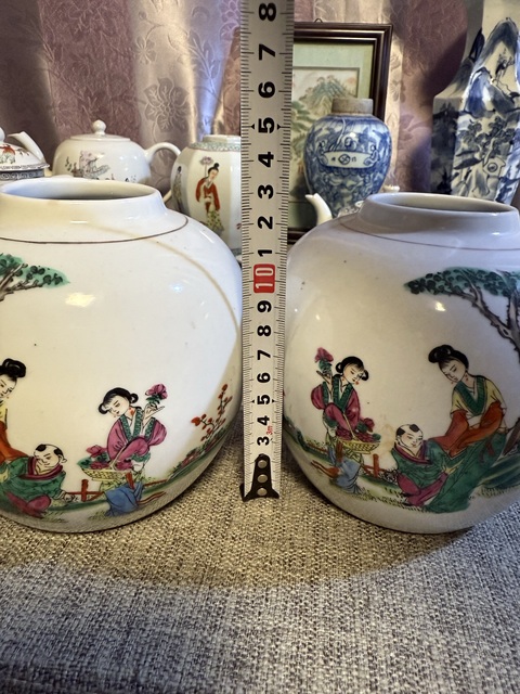 古玩陶瓷粉彩人物故事紋罐真品鑒賞圖