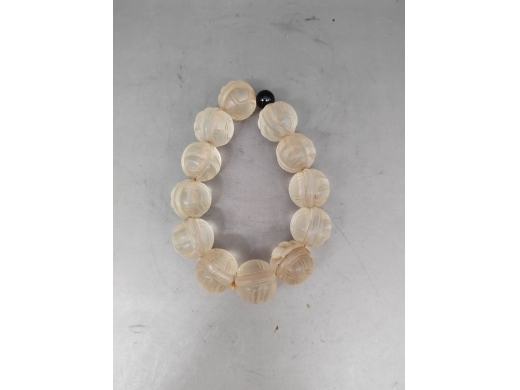 古玩玉器白水晶手串真品鑒賞圖