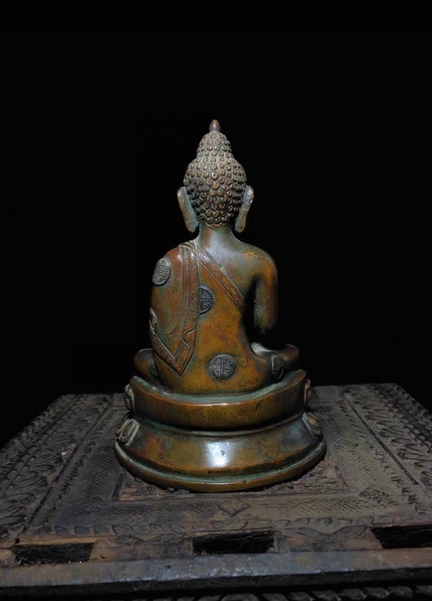 古玩銅器銅釋迦摩尼真品鑒賞圖