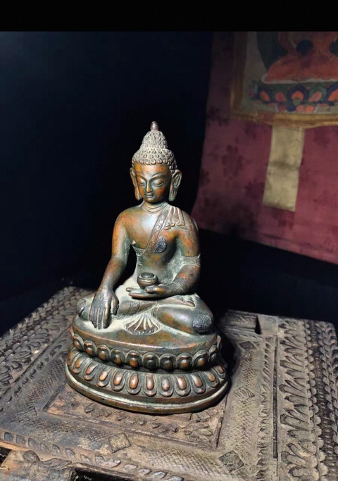 古玩銅器銅釋迦摩尼真品鑒賞圖