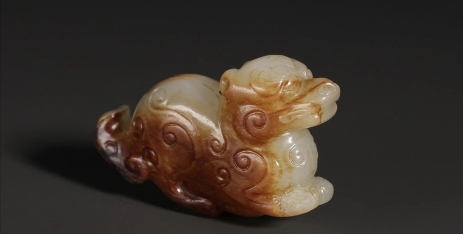 古玩玉器仿古做舊玉獸真品鑒賞圖