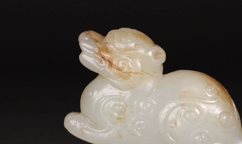 古玩玉器仿古做舊玉獸真品鑒賞圖