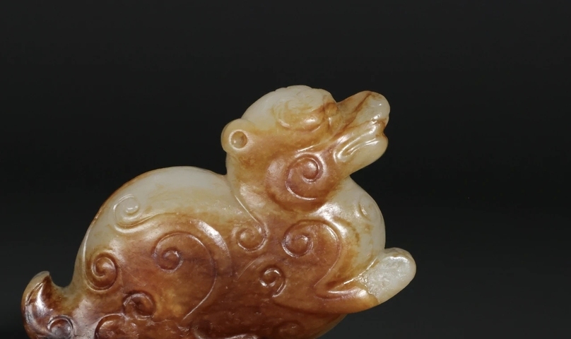 古玩玉器仿古做舊玉獸真品鑒賞圖